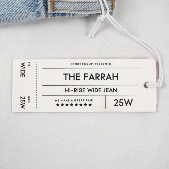 Aritzia Denim Forum Farrah Hi-Rise Wide Jeans in 15 Years Bleu - Size 25 NWT - Picture 11 of 11